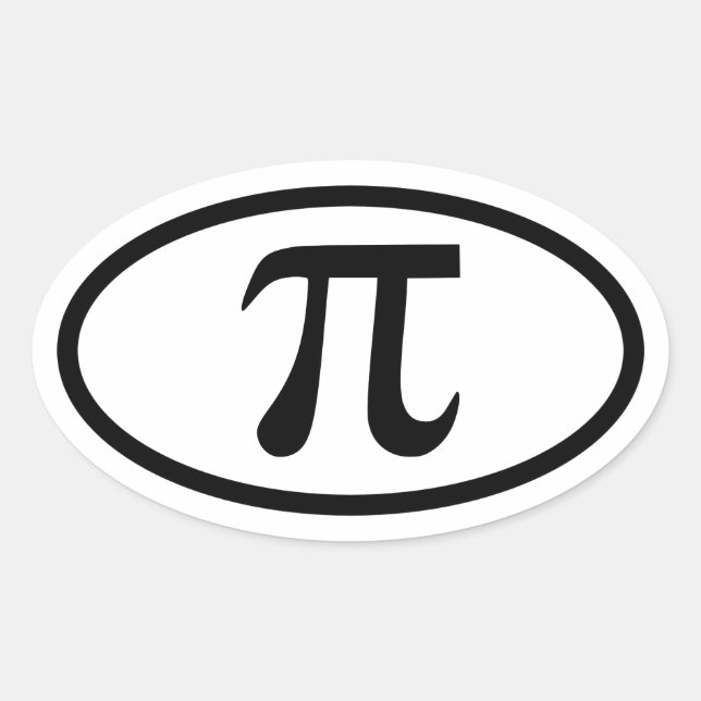 Autocollant ovale Pi (Devant)