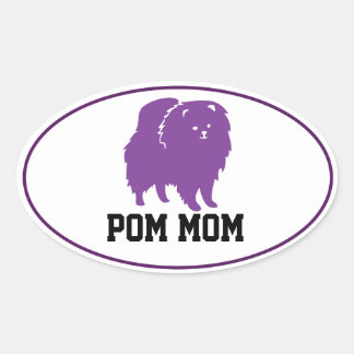 Autocollant ovale - Pom Mom