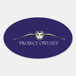 Autocollant ovale Project Owlnet