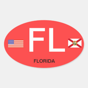 Autocollant Ovale style Florida*