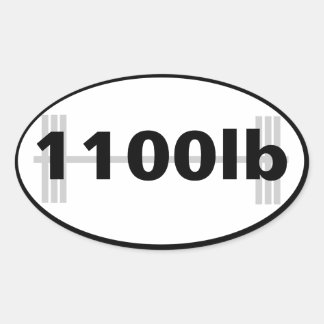 autocollant ovale total de 1 100 livres