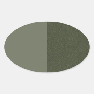 Autocollant ovale vert mousse Two-Tone – Personnal