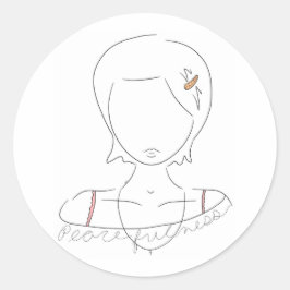 Autocollant "Paix", dessiné à la main