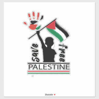 Autocollant Palestine, Drapeau palestinien, Gaza