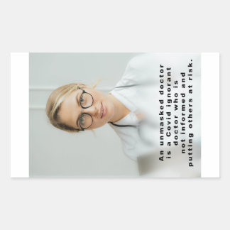Autocollant papier pour médecins non masqués