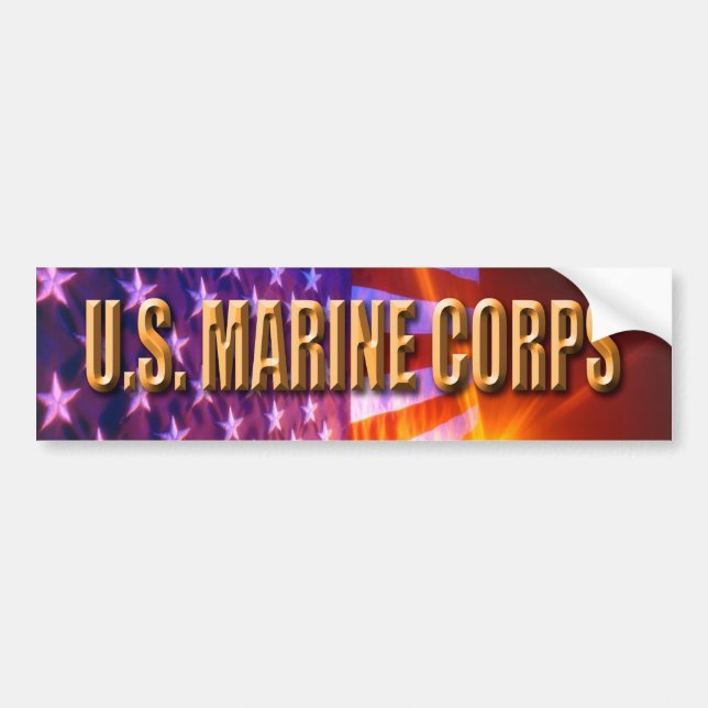 Autocollant pare-chocs à la retraite USMC (Devant)