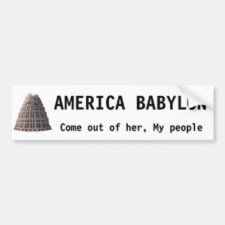 Autocollant pare-chocs America Babylon