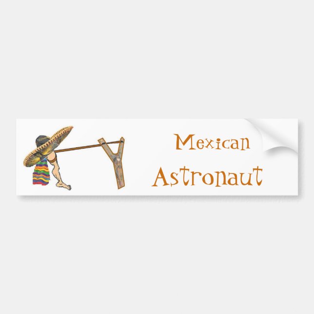Autocollant pare-chocs de l'astronaute mexicain (Devant)