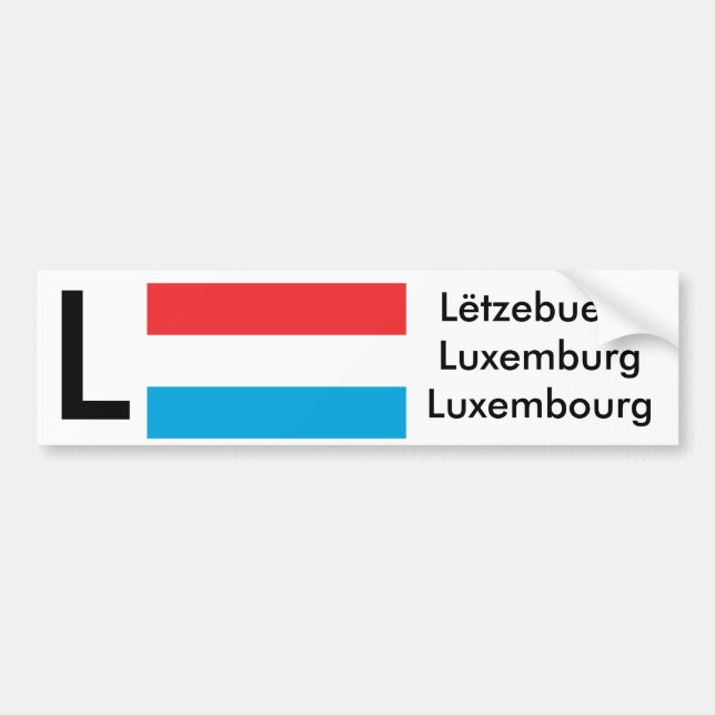 Autocollant pare-chocs des langues luxembourgeoise (Devant)