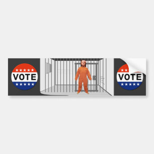 Autocollant pare-chocs du prisonnier Trump