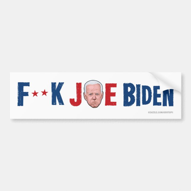 Autocollant pare-chocs F**K JOE BIDEN (Devant)
