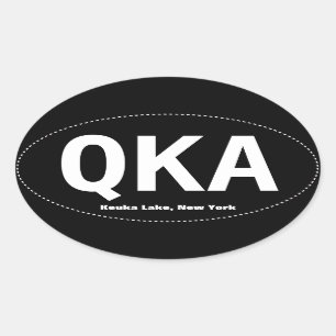 Autocollant pare-chocs ovale QKA Keuka Lake