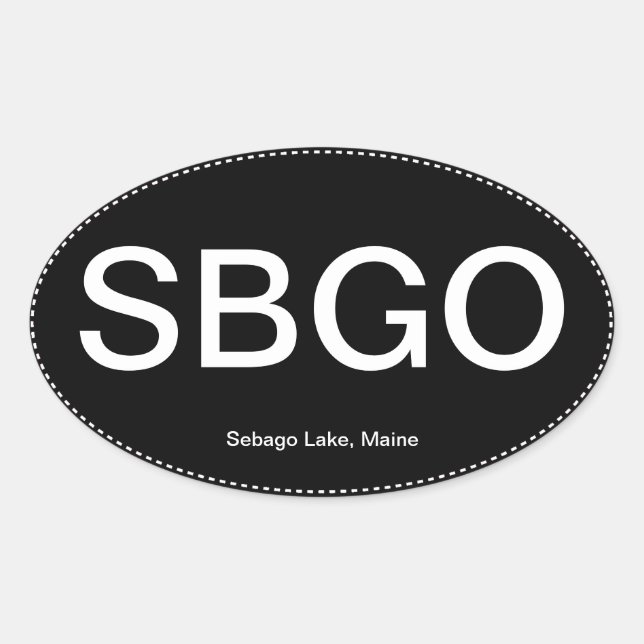 Autocollant pare-chocs Ovale SBGO Sebago Lake Main (Devant)