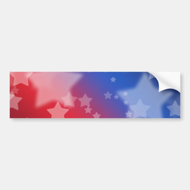 Autocollant pare-chocs Red White et Blue Stars (Devant)