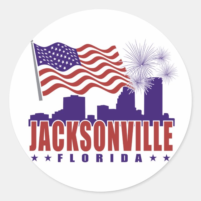 Autocollant patriotique Jacksonville Florida (Devant)