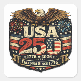 Autocollant patriotique USA 250 Bald Eagle 1776-20