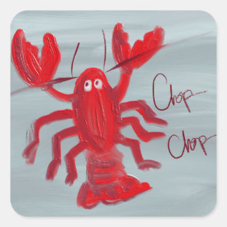 Autocollant peint à l'huile de homard Chop Chop