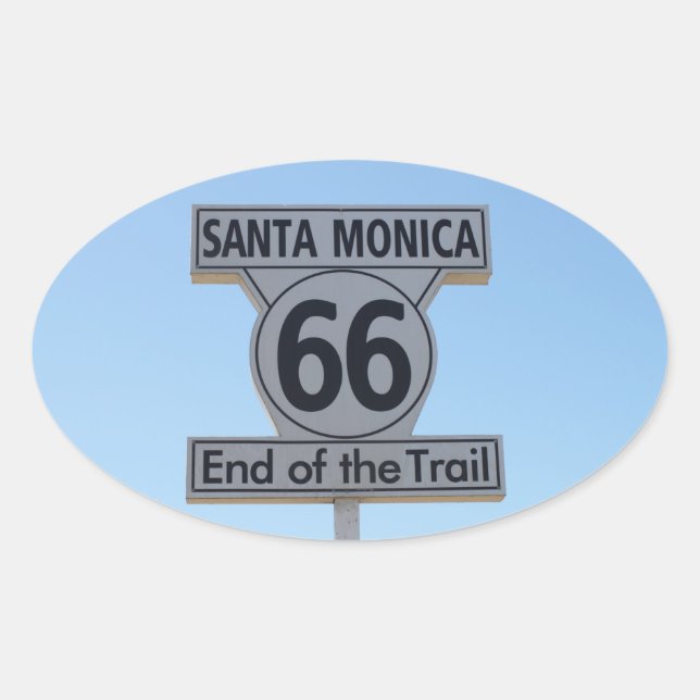 Autocollant père Noël Monica Route 66 (Devant)