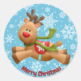 Autocollant père Noël Reindeer