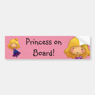 Autocollant personnalisable de princesse à bord