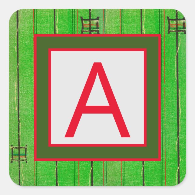 AUTOCOLLANT PERSONNALISABLE MONOGRAMME SCELLÉ D'EN (Devant)
