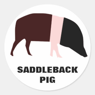 Autocollant personnalisable pour porc à selle