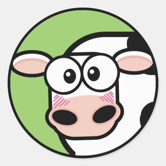 Autocollant personnalisable pour vache à dessin an (Devant)