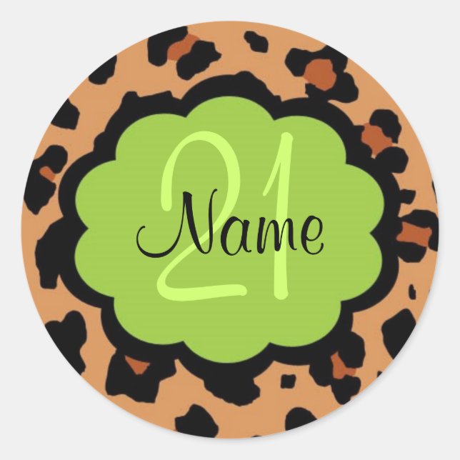 Autocollant personnalisé 21e anniversaire (Devant)