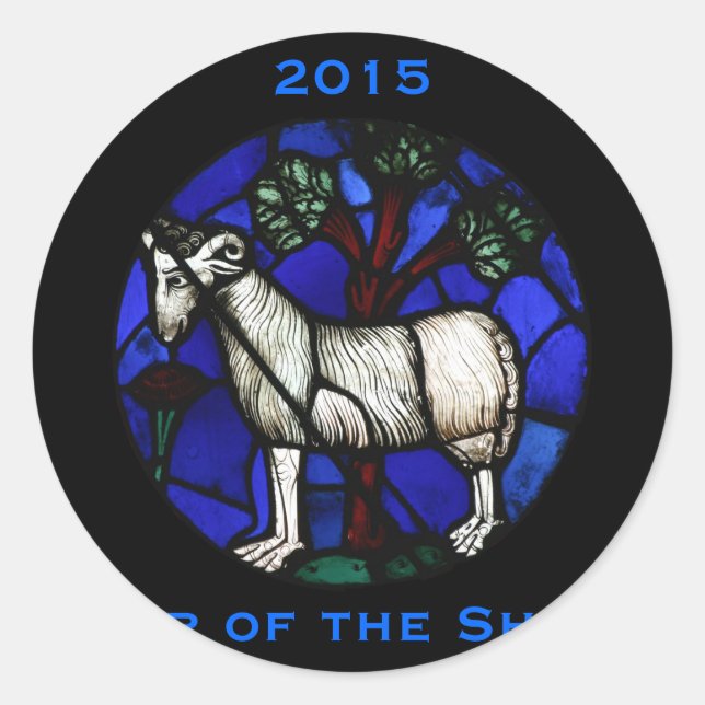 Autocollant personnalisé Aries Sheep Ram Zodiac An (Devant)