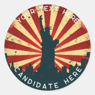 Autocollant personnalisé : Autocollant rétro Ameri