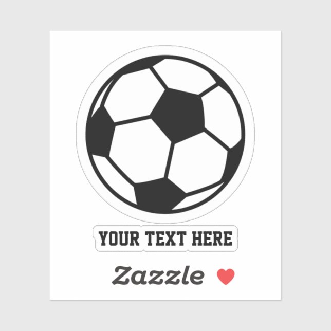 Autocollant personnalisé avec logo de balle de foo (Feuille)