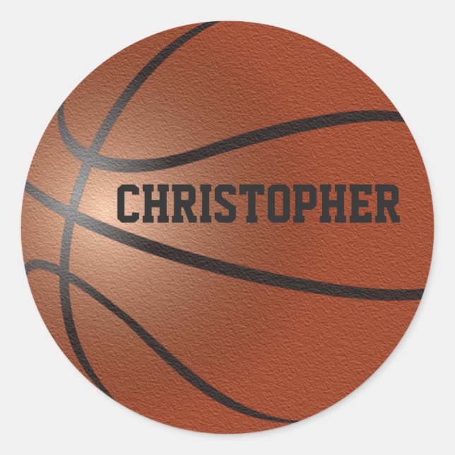 Autocollant personnalisé de basket-ball (Devant)