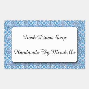 Autocollant personnalisé de Cornflower Delft bleu 