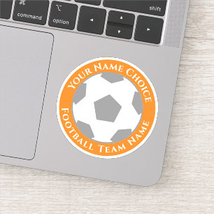 Autocollant personnalisé de fan de football avec n