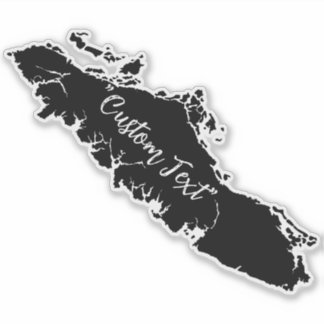 Autocollant personnalisé de la carte de l'île de V