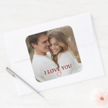 Autocollant personnalisé de la Saint-Valentin avec