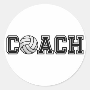 Autocollant personnalisé de l'entraîneur de volley