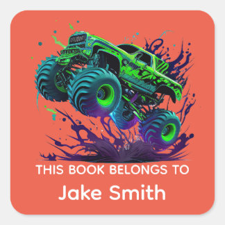Autocollant personnalisé de Monster Truck vert pou