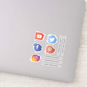 Autocollant personnalisé des médias sociaux mode
