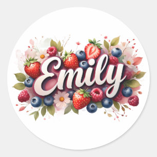 Autocollant personnalisé Emily Berry Design floral