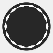 Autocollant personnalisé en cercle noir pour épice