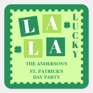 Autocollant personnalisé La La Lucky St. Patrick’s