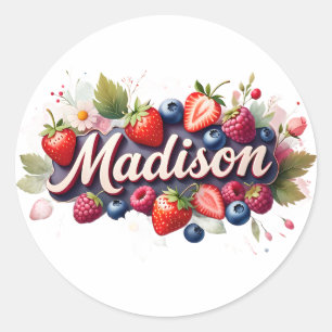 Autocollant personnalisé Madison Berry Design flor