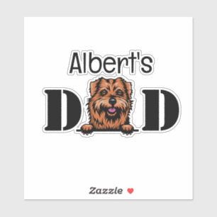Autocollant personnalisé Norfolk Terrier Dad