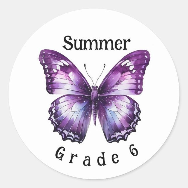 Autocollant personnalisé papillon École Primaire (Devant)
