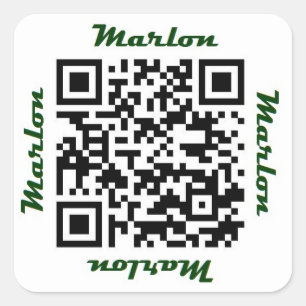 Autocollant personnalisé par code du prénom QR d
