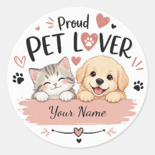 Autocollant personnalisé pour amoureux des animaux