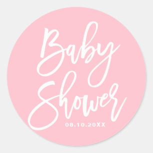 Autocollant personnalisé pour Baby Shower écrit à