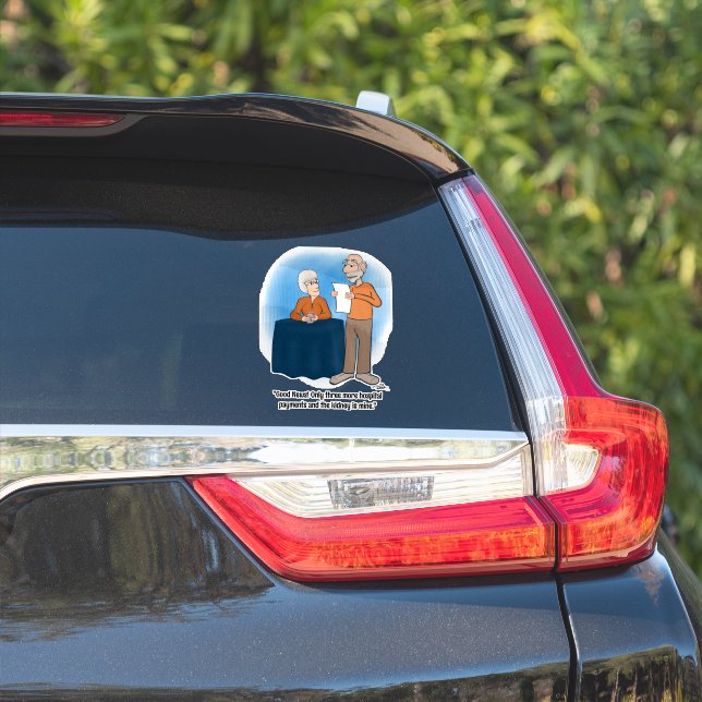 Autocollant personnalisé pour carte de rein (Côté voiture)