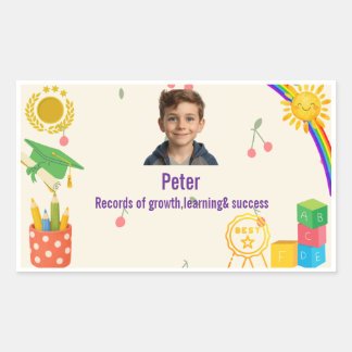Autocollant personnalisé pour documents scolaires